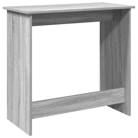 Bureau 80x40x75 cm bewerkt hout grijs sonoma eikenkleurig 6