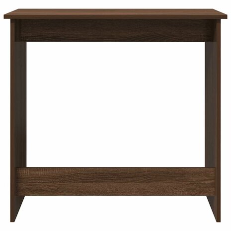 Bureau 80x40x75 cm bewerkt hout bruin eikenkleur 4