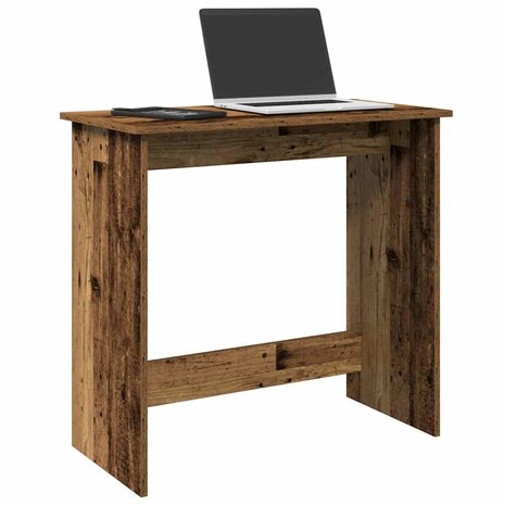 Bureau 80x40x75 cm bewerkt hout oud houtkleurig 1