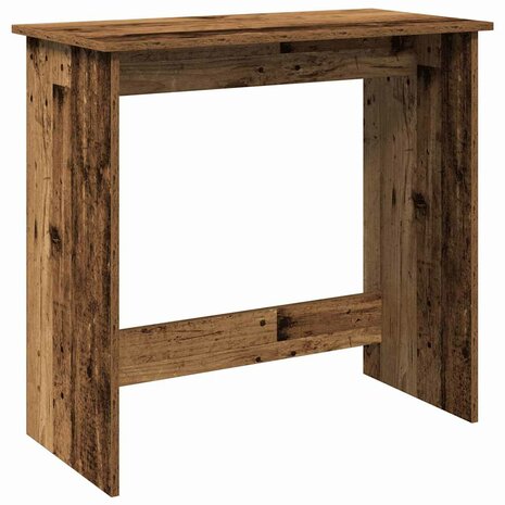 Bureau 80x40x75 cm bewerkt hout oud houtkleurig 2