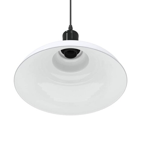 Hanglamp in hoogte verstelbaar E27 Ø31 cm metaal glanzend wit 9