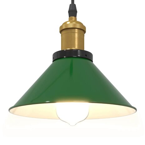 Hanglamp in hoogte verstelbaar E27 Ø22 cm metaal glanzend groen 4