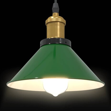 Hanglamp in hoogte verstelbaar E27 Ø22 cm metaal glanzend groen 5