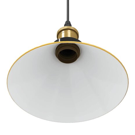Hanglamp in hoogte verstelbaar E27 Ø22 cm metaal glanzend geel 9