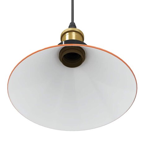 Hanglamp in hoogte verstelbaar E27 Ø22cm metaal glanzend oranje 9