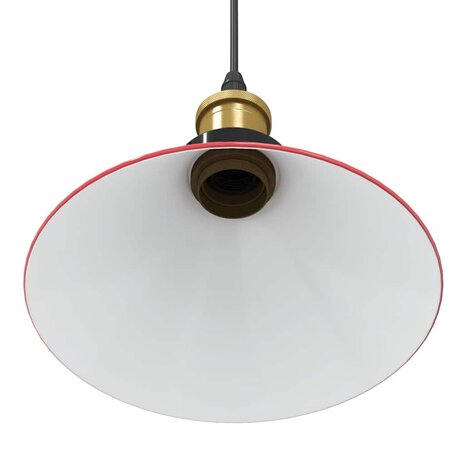 Hanglamp in hoogte verstelbaar E27 Ø22 cm metaal glanzend rood 9