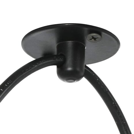 Hanglamp met 5 lamphouders E27 metaal zwart 9