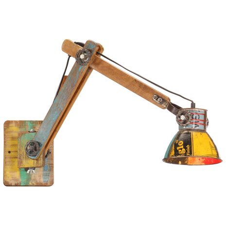Wandlamp industrieel rond E27 meerkleurig 1