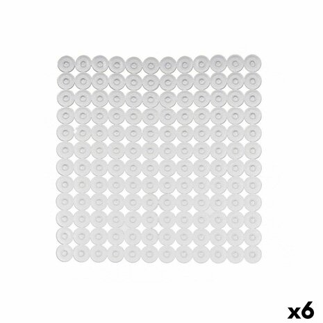Antislipmat voor in de douche Transparant PVC 54 x 54 x 1 cm (6 Stuks) 1