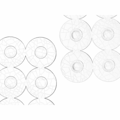Antislipmat voor in de douche Transparant PVC 54 x 54 x 1 cm (6 Stuks) 3
