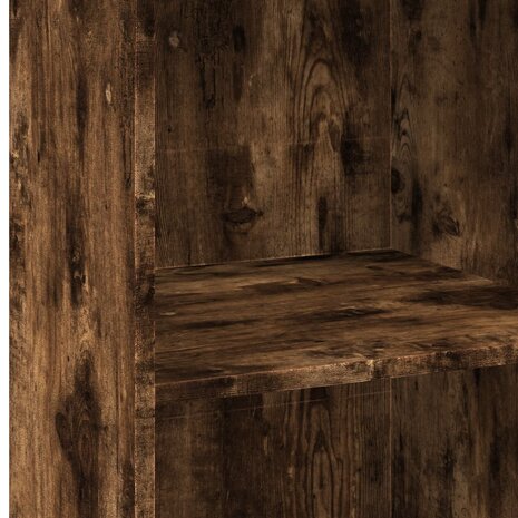 Hoge kast 50x41x124 cm bewerkt hout gerookt eikenkleurig 7