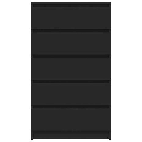 Ladekast 60x36x103 cm bewerkt hout zwart 4