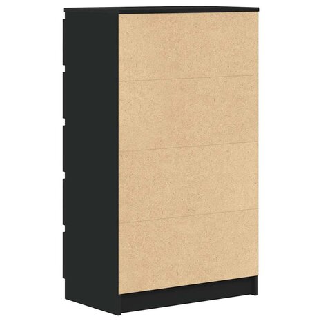 Ladekast 60x36x103 cm bewerkt hout zwart 6
