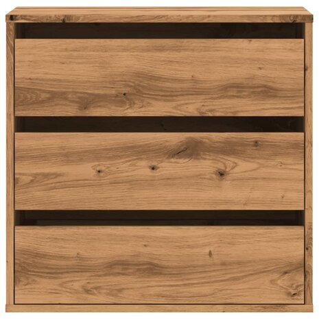 Ladekast 60x41x58 cm bewerkt hout artisanaal eikenkleurig 4