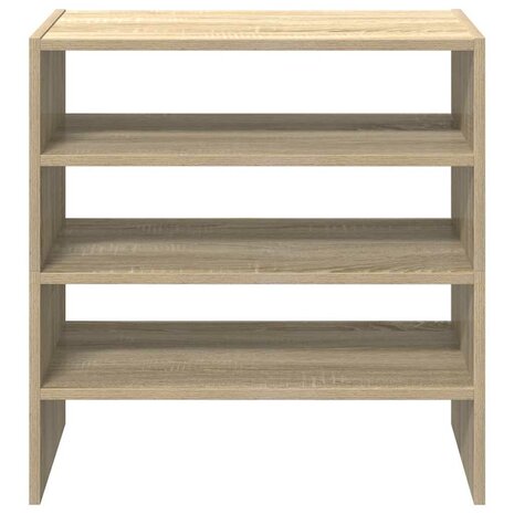 Schoenenrekken 2 st stapelbaar 60x30x30,5 cm sonoma eikenkleur 4