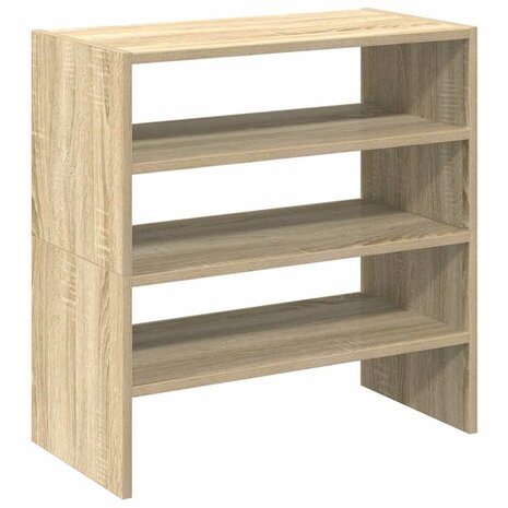 Schoenenrekken 2 st stapelbaar 60x30x30,5 cm sonoma eikenkleur 6