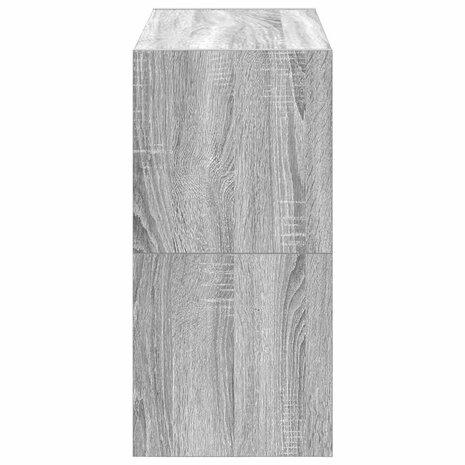 Schoenenrekken 2 st stapelbaar 60x30x30,5 cm grijs sonoma eiken 5
