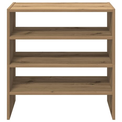 Schoenenrekken 2 st stapelbaar 60x30x30,5 cm artisanaal eiken 4
