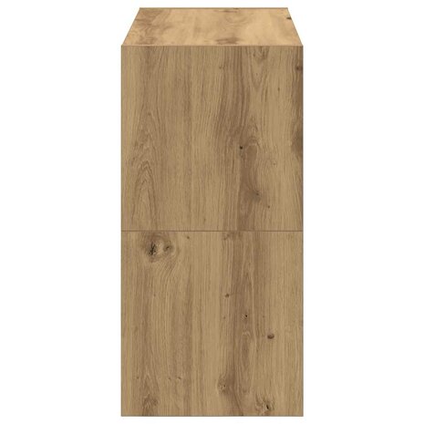 Schoenenrekken 2 st stapelbaar 60x30x30,5 cm artisanaal eiken 5
