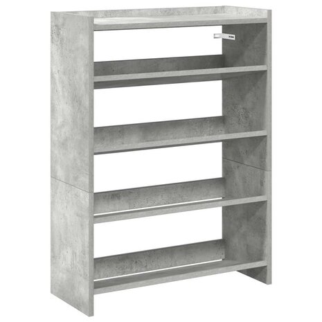 Schoenenrek 60x25x81 cm bewerkt hout betongrijs 2