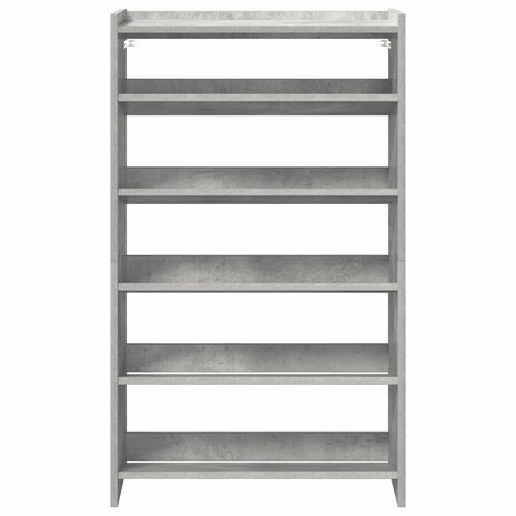 Schoenenrek 60x25x81 cm bewerkt hout betongrijs 4