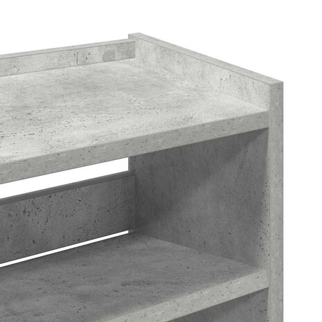Schoenenrek 60x25x81 cm bewerkt hout betongrijs 7