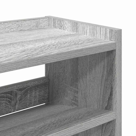 Schoenenrek 80x25x62 cm bewerkt hout grijs sonoma eikenkleur 7