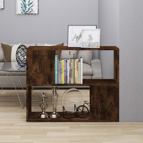 Boekenkast/kamerscherm 80x24x63 cm gerookt eikenkleurig 1