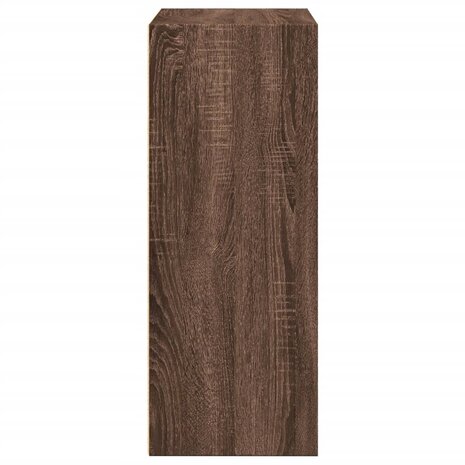 Boekenkast 60x30x77 cm bewerkt hout bruin eikenkleurig 5