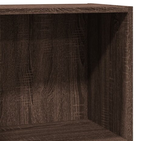 Boekenkast 60x30x77 cm bewerkt hout bruin eikenkleurig 7