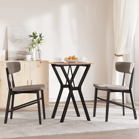 Eettafel Y-frame 50x50x75 cm massief grenenhout en staal 3