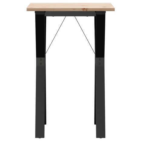 Eettafel Y-frame 50x50x75 cm massief grenenhout en staal 4