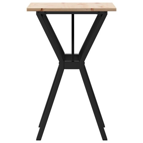 Eettafel Y-frame 50x50x75 cm massief grenenhout en staal 5