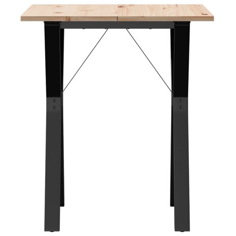 Eettafel Y-frame 70x70x75 cm massief grenenhout en staal 4