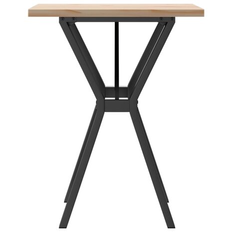 Eettafel Y-frame 60x60x75,5 cm massief grenenhout en staal 5