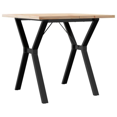 Eettafel Y-frame 80x80x75,5 cm massief grenenhout en staal 2