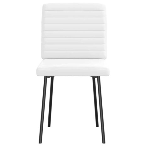 Eetkamerstoelen 2 st kunstleer wit 4