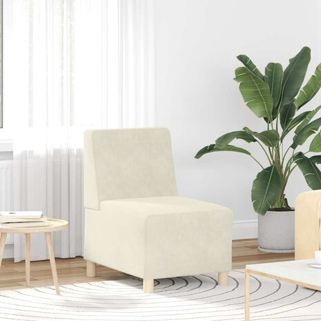 Fauteuil 55 cm fluweel crèmekleurig 1
