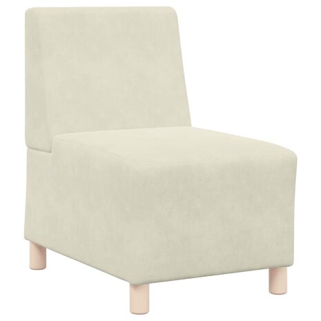 Fauteuil 55 cm fluweel crèmekleurig 2