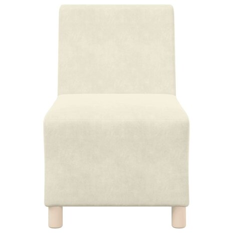 Fauteuil 55 cm fluweel crèmekleurig 4