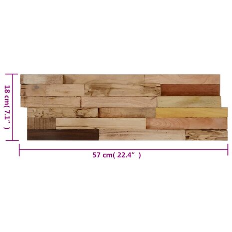 Wandpanelen 10 st 1,03 m² hergebruikt teakhout 6