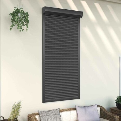 Rolluik 100x210 cm aluminium antracietkleurig 1