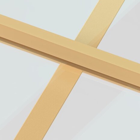 Binnendeur smal 83x201,5 cm gehard glas en aluminium goudkleur 8