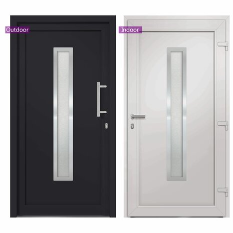Voordeur 98x208 cm antraciet 6