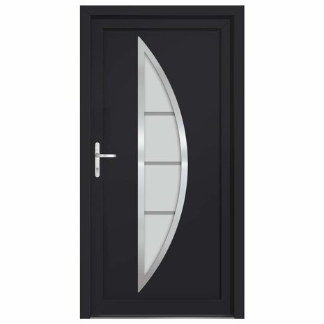 Voordeur 98x208 cm PVC antracietkleurig 3