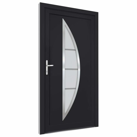Voordeur 98x208 cm PVC antracietkleurig 4