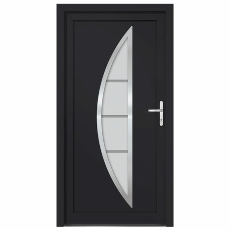 Voordeur 108x208 cm PVC antracietkleurig 3