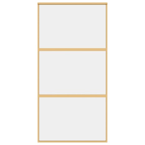 Schuifdeur 102,5x205 cm helder ESG-glas en aluminium goudkleur 4