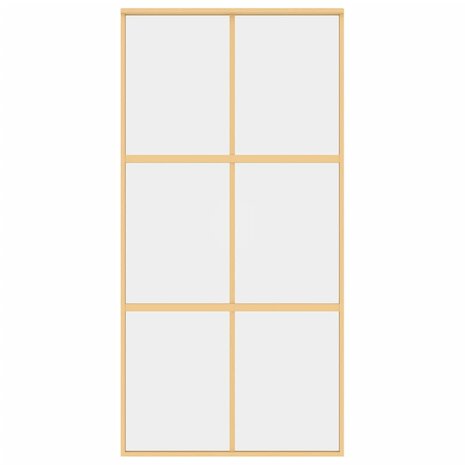 Schuifdeur 102,5x205 cm helder ESG-glas en aluminium goudkleur 4