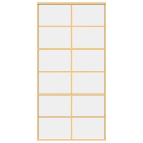 Schuifdeur 102,5x205 cm helder ESG-glas en aluminium goudkleur 4